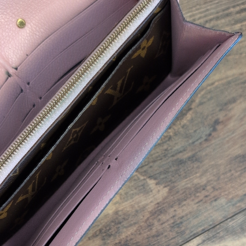 Louis Vuitton LV Monogram Pallas Rose Ballerine Slide Lock Wallet - Picture 5 of 12